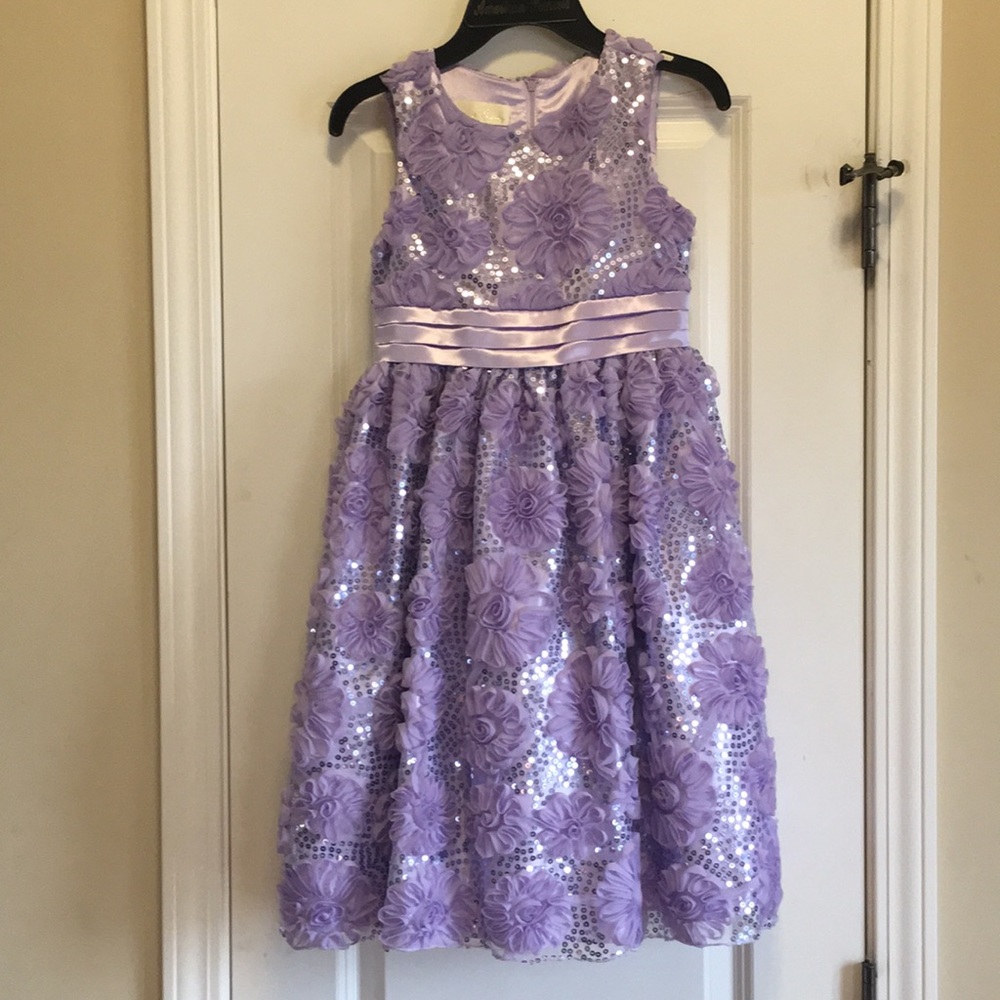 Little girls purple princess dress